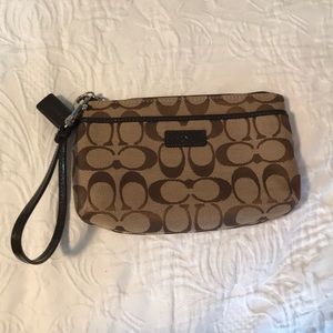 Brown Coach Wristlet